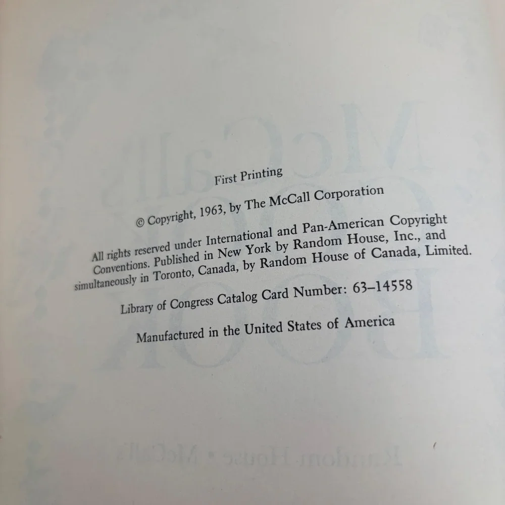 McCall's Cook Book First Edition 1963 Green Hardcover Good Vintage 1st Printing